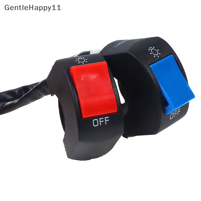 Gentlehappy 22mm ON/OFF Saklar Motor Push Button 12V Tombol Stang Switch Untuk ATV id