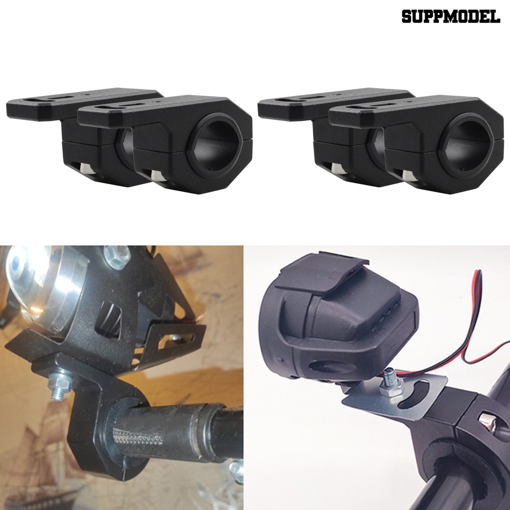 [SM]1 Set Bracket Lampu Sorot Penyerapan Shock Modifikasi Aluminium Alloy Motor Bumper Headlight Klem Aksesoris Bersepeda