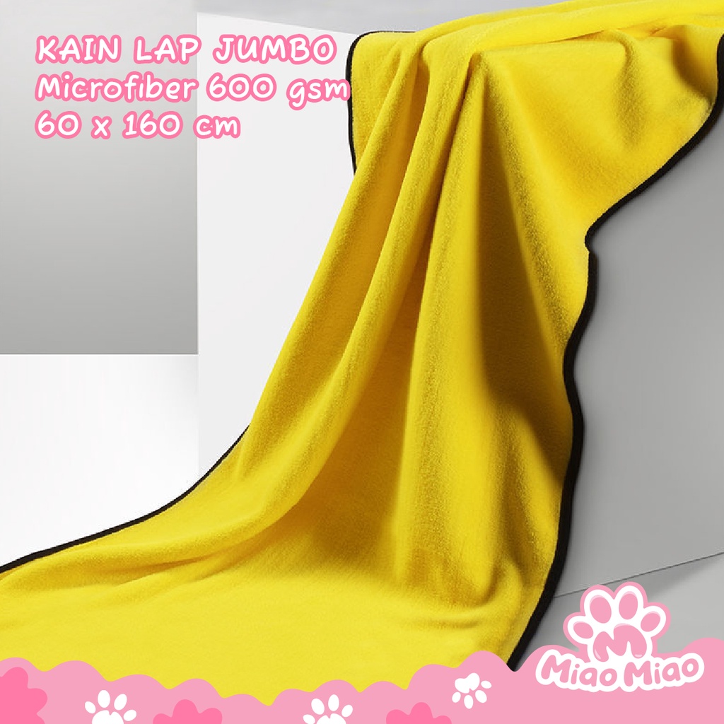 Kain Lap Microfiber JUMBO 60 x 160 cm - Kain Lap Tebal 600gsm