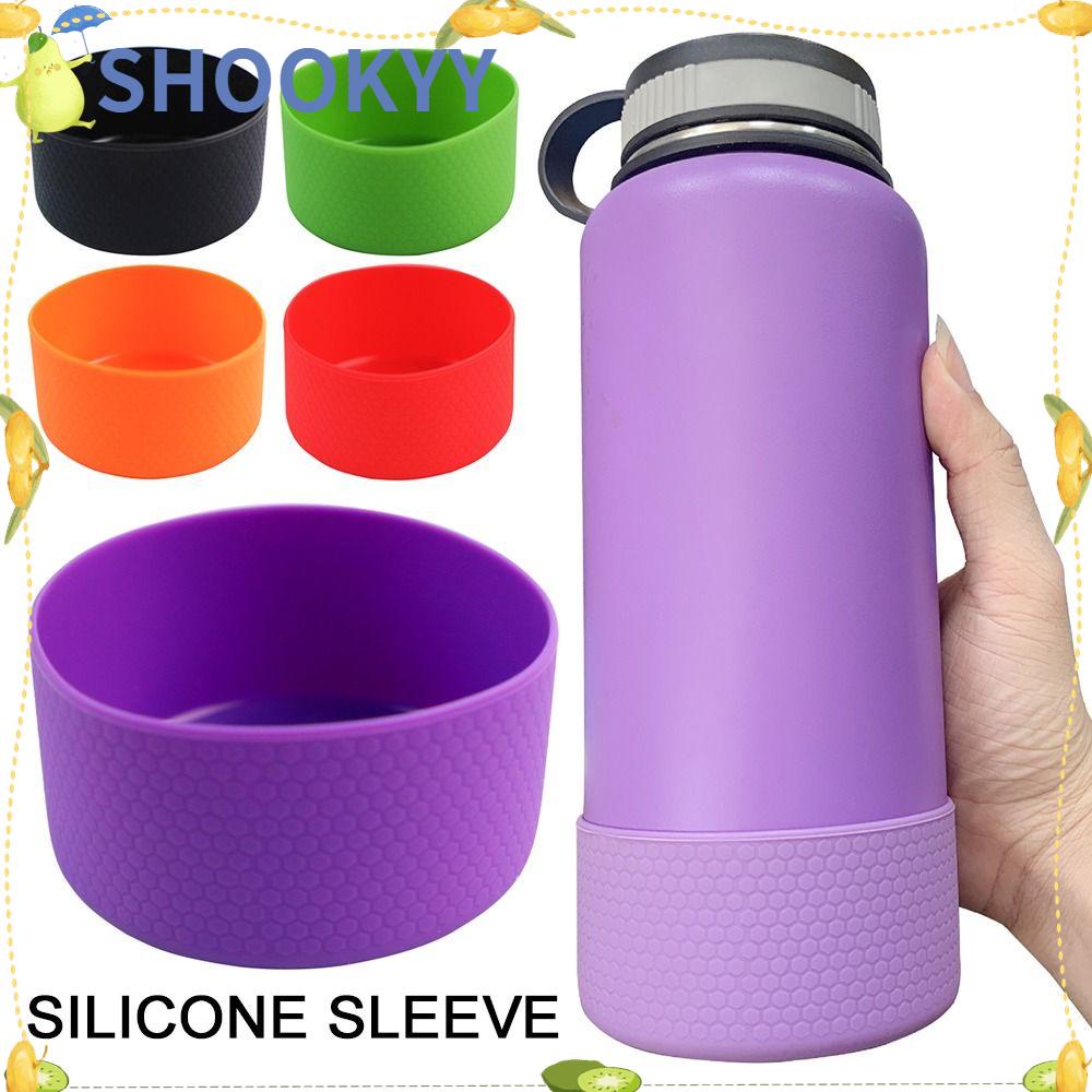 Chookyy 2pcs Penutup Botol Air Water Bottle Aksesoris 12-40OZ Silikon Pelindung Botol Anti Slip