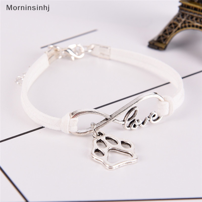 Mornin Pesona Fashion Anjing Peliharaan Kekasih Kucing Hewan Beruang Paw Gelang Infinity Gelang Fashion Pesona Anjing Peliharaan Kekasih Kucing Hewan Beruang Paw Gelang Infinity Gelang Penjualan Panas Charm Fashion