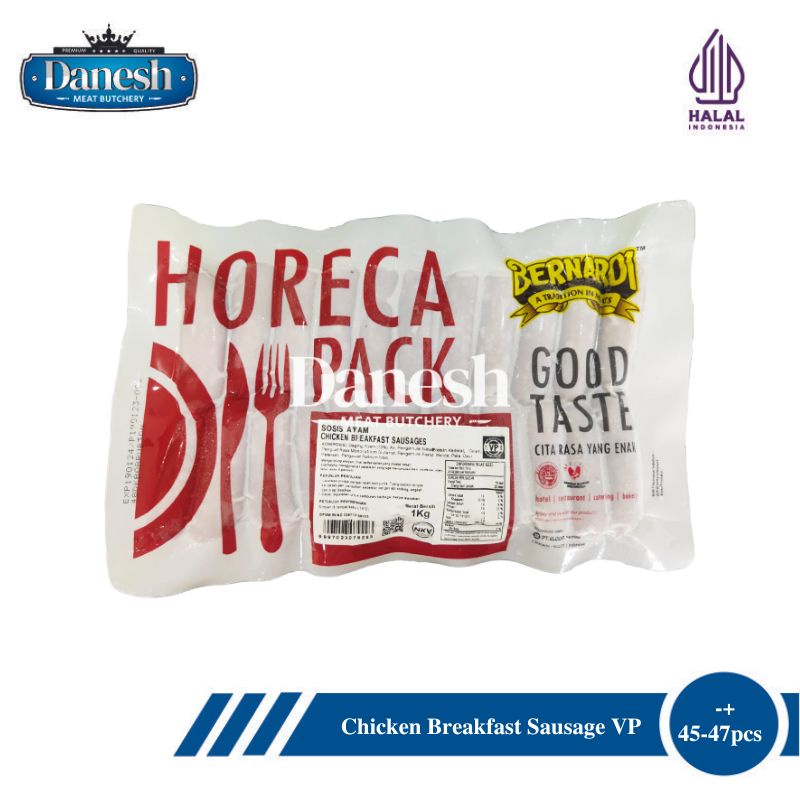 

Benardi Horeca Pack Chicken VP 1kg Sosis Ayam Frozen Food Halal