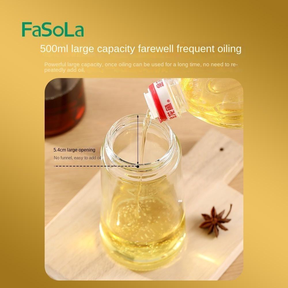 R-FLOWER Botol Bumbu Minyak Dapur Botol Kaca Anti Bocor