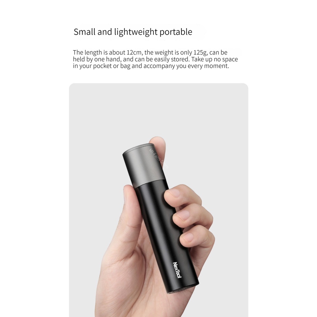 Xiaomi Nextool Senter Minimalis Portable Rechargeable Outdoor Ultra Terang Jarak Jauh Ultra Long Life Household Torch