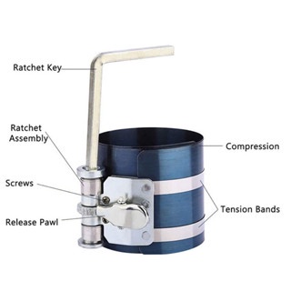 Piston Ring Compressor 4&quot; Treker Alat Press Ring Seher/Piston Ring Compressor 4&quot; Alat Press Piston Ring/Kunci Ring Piston Kompresor Amtech/Alat Pasang Kunci Ring Piston