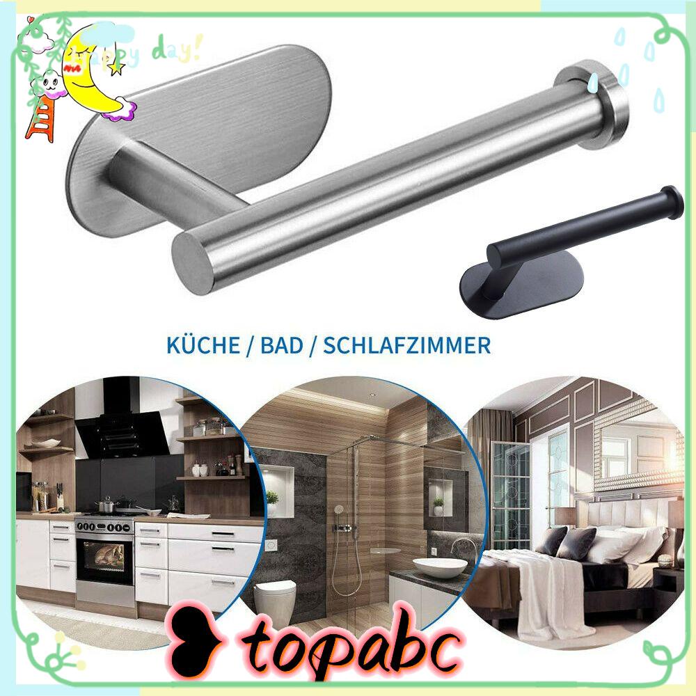 TOP Toilet Roll Holder Modern Seamless Adhesive Hook Tanpa Bor Rak Penyimpanan Tempel Dinding