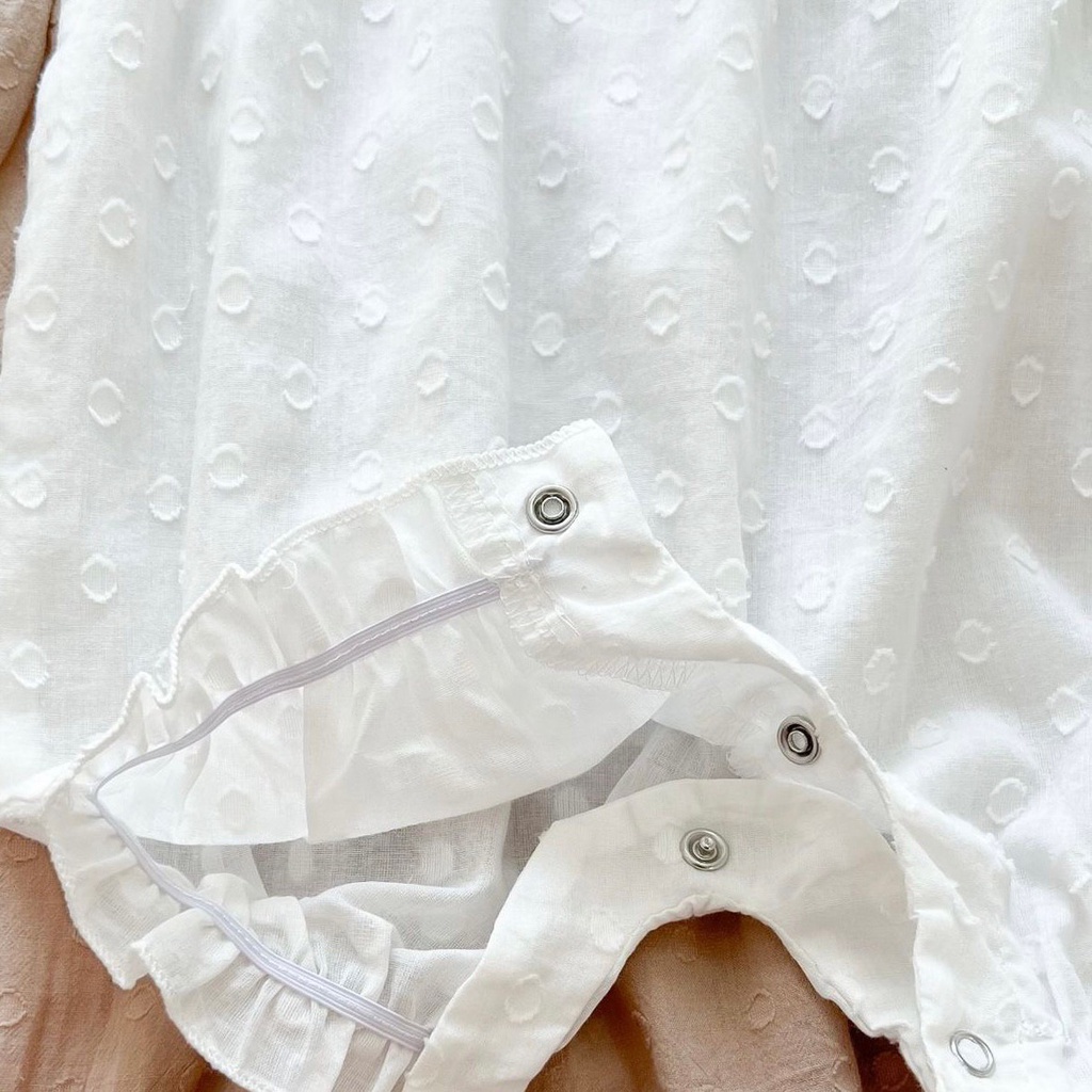0-18bln JUMPER ANAK PUTIH LACE JUMPSUIT ROMPER PAKAIAN BAYI BAJU PEREMPUAN catalog DDWJ DY