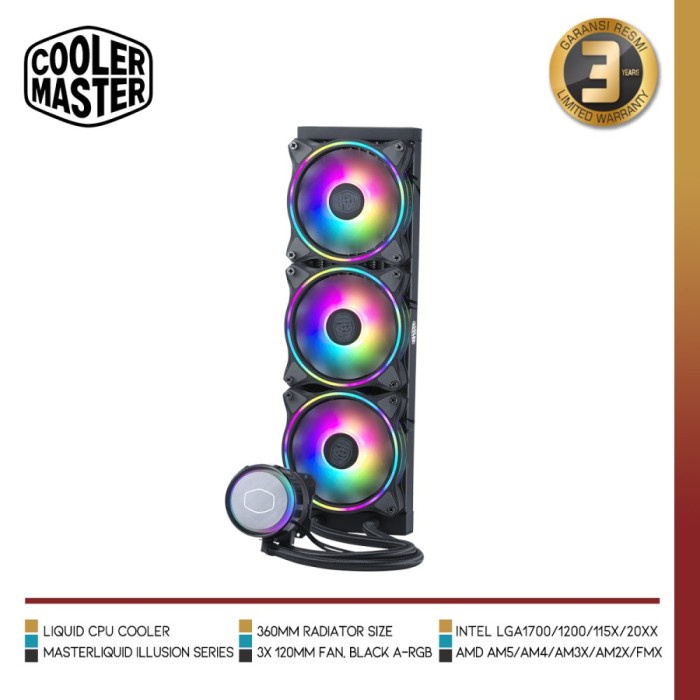 Liquid CPU Cooler 360mm | COOLER MASTER MASTERLIQUID ML360 ILLUSION