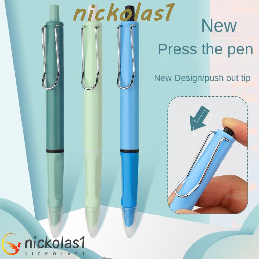 NICKOLAS1 Pena Tinta Tipe Press 2pcs Pena Kaligrafi Minimalis Kantor Perlengkapan Sekolah Alat Tulis Siswa Nib Converter Pena Bisnis