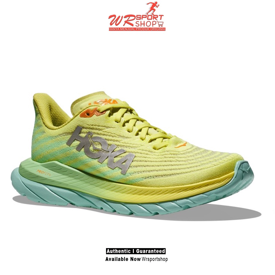Sepatu Lari Wanita Hoka Mach 5 Citrus Glow Lime Glow ORIGINAL