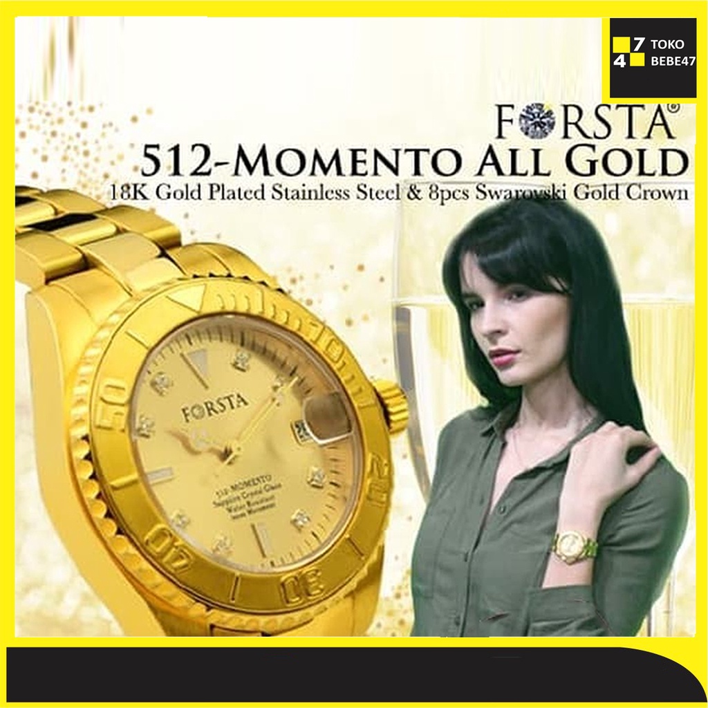 Jam Tangan Forsta 512 Momento All Gold Woman