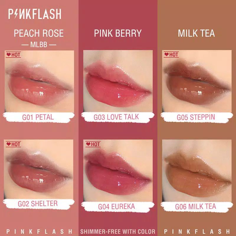 ❤️ MEMEY ❤️ PINKFLASH Lasting Glossy Lipgloss | PF-L02