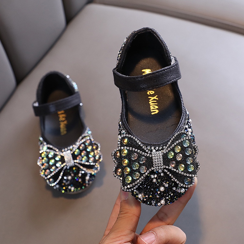 Sepatu Flat Pesta Anak Perempuan Size 21-36 Import Korea Princess Terbaru 1 2 Tahun - Tanggung