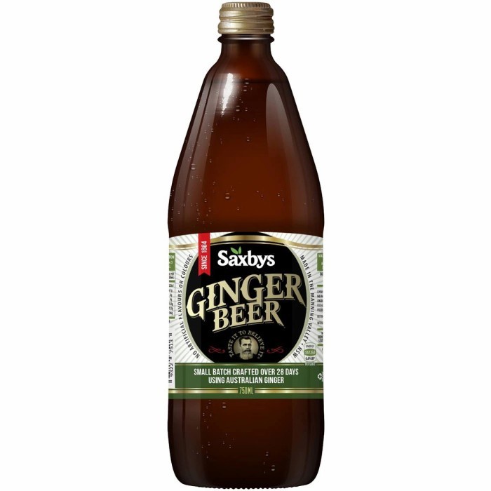 

SAXBYS GINGER BEER 750ML