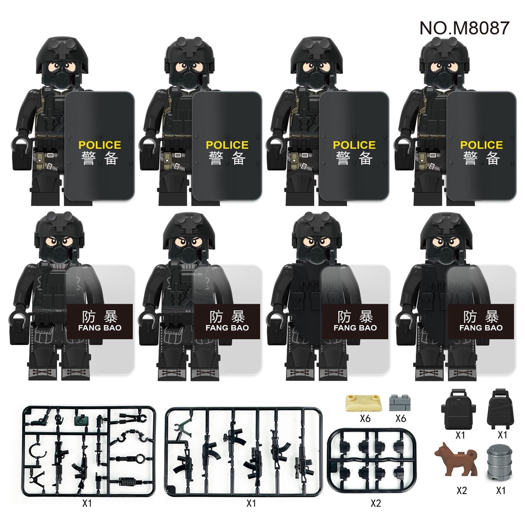 Pasukan Khusus Blok Bangunan Minifigure Set Blok Bangunan Polisi Kota Minifigure Set Mainan Hadiah LEGO
