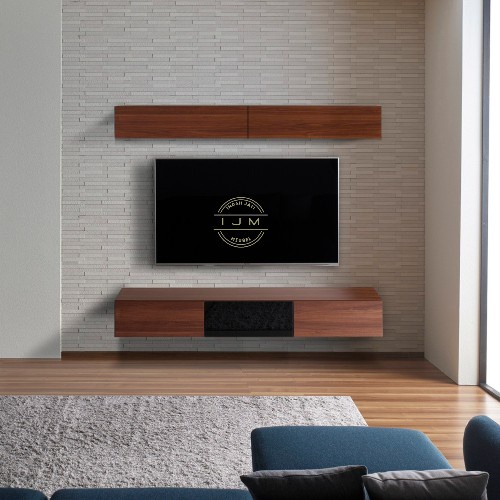 bufet tv rak buku meja tv minimalis gantung kayu jati solid murah