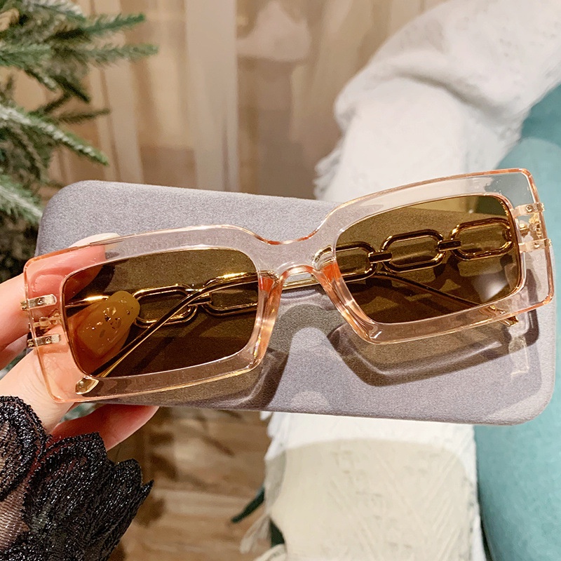 Klasik Kotak Wanita Kacamata Matahari Lady Retro Fashion Shading Eyewear Sunglasses Untuk Wanita Halus Luar Ruangan Persegi Panjang Kacamata Hitam Kecil