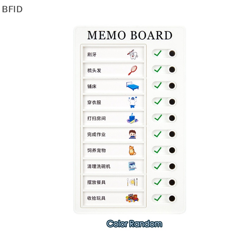 [BFID] Reusable My Chores Checklist Daily Planner Memo Papan Plastik Chore Chart Tanggung Perilaku Untuk Anak Kartu Disiplin Diri Manajemen Waktu Dapat Disesuaikan [ID]