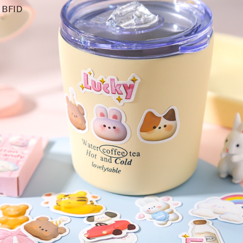 [BFID] 50pcs Kawaii Marshmallow Animal Stiker Hias Bahan Scrapbooking Label Diary Stationery Album Phone Journal Planner [ID]