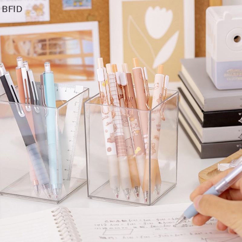 [BFID] Wadah Pulpen Akrilik Padat al Desktop Makeup Brush Wadah Tempat Pensil Perlengkapan Rumah Pena Organizer Pulpen Pot [ID]