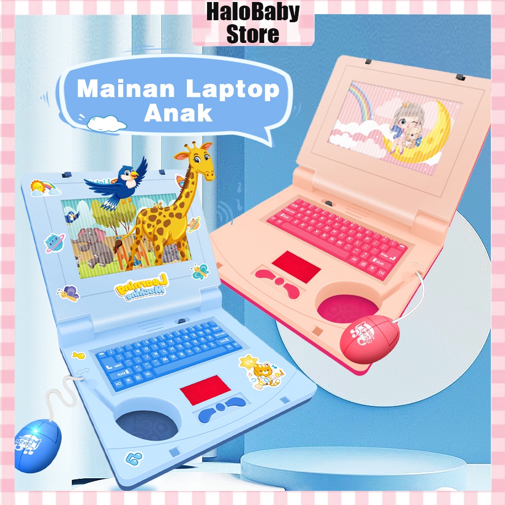 Halo Baby Mainan Laptop Anak/Laptop Mainan Edukasi Anak/Alat Bantu Belajar Learning Machine/Laptop Mainan Mini