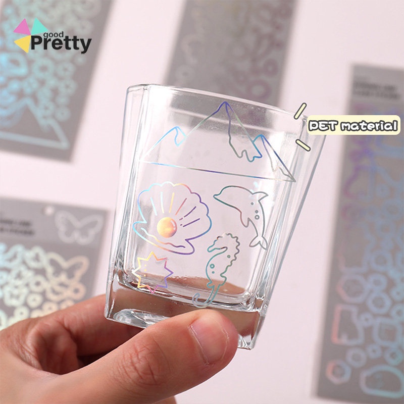 Stiker Laser,Untuk Casing Ponsel Transparan dan Mug,Dekorasi DIY untuk album buku pegangan dan kartu kecil