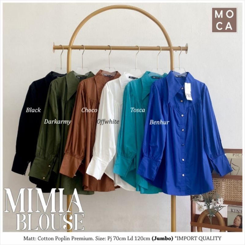 MIMIA BLOUSE ORI MOCA | Ld120 Cotton Poplin Premium