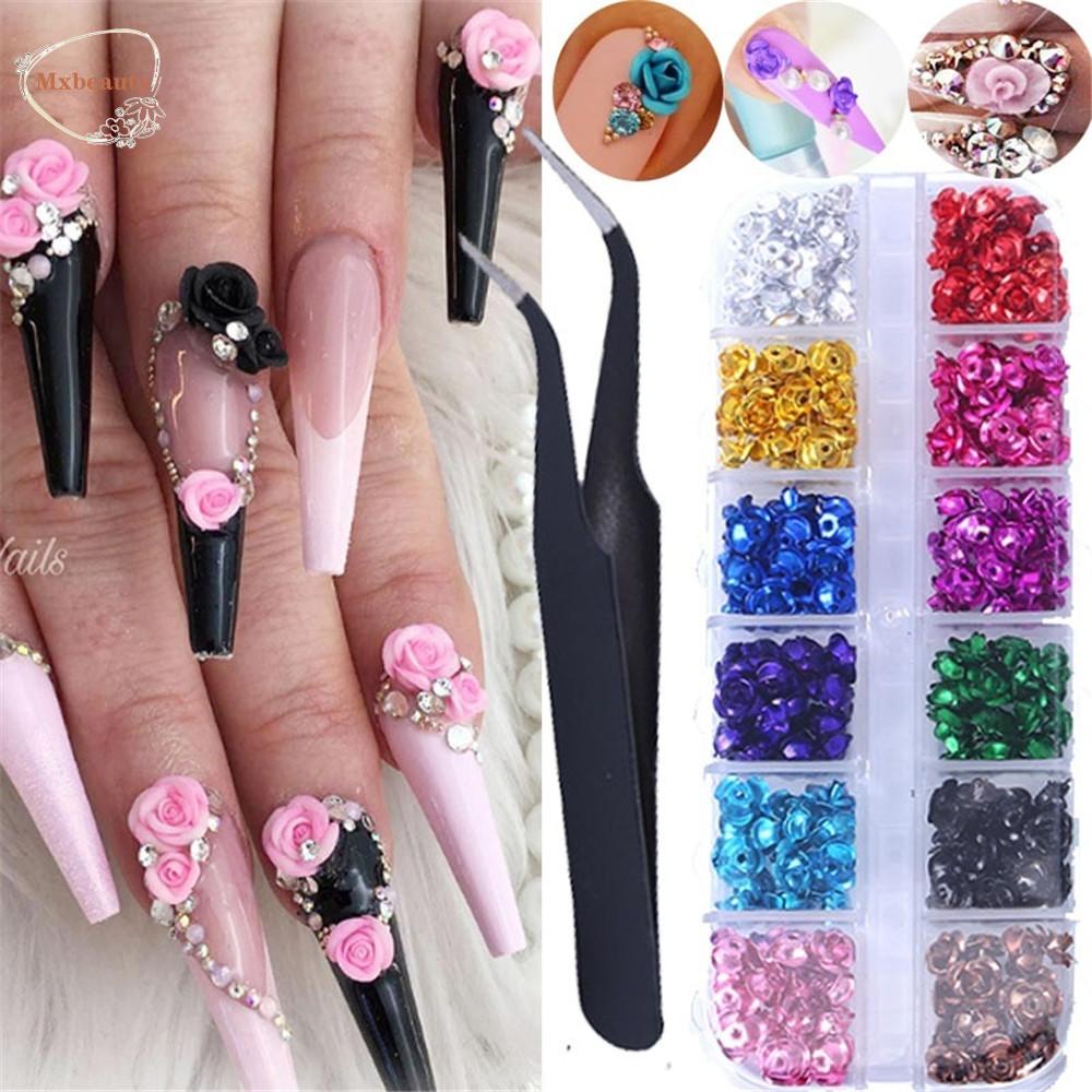 MXBEAUTY 3kuntum erkapose alfinail stapelecoration 120pcs umakuails -motifccessories erkapewelry erkaplower erkapail stapelrt stapelupplies