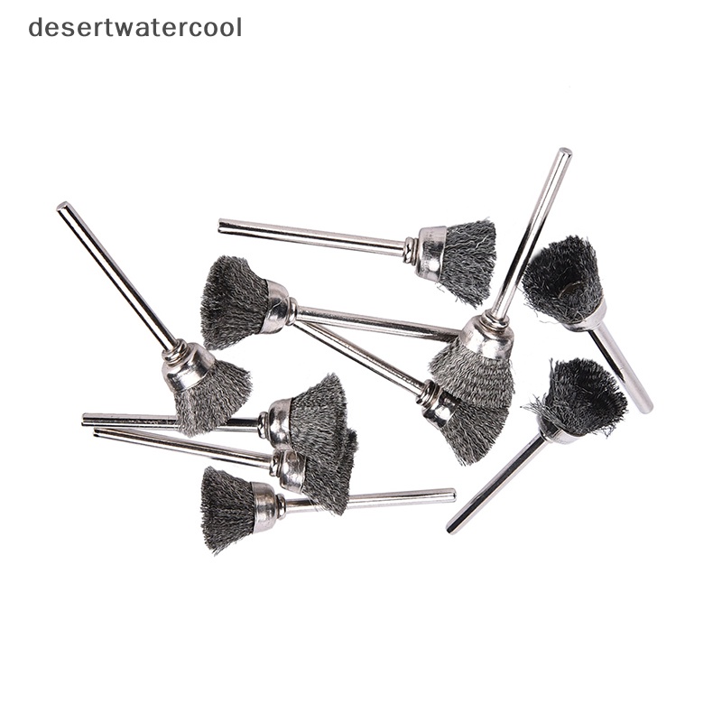 Deid 10PCS Stainless Steel Wire Cup Sikat Mini Cocok Dremel Rotary Alat Aksesori 13mm Martijn