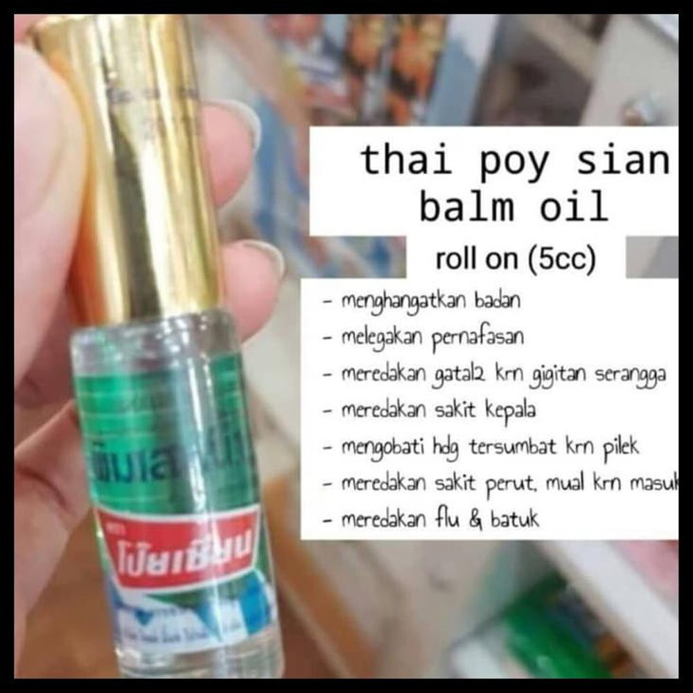 Roll On Pim Saen Balm Oil Poy Sian Balm / Minyak Angin Poy Sian Thailand / Minyak Angin Poy Sian Oil