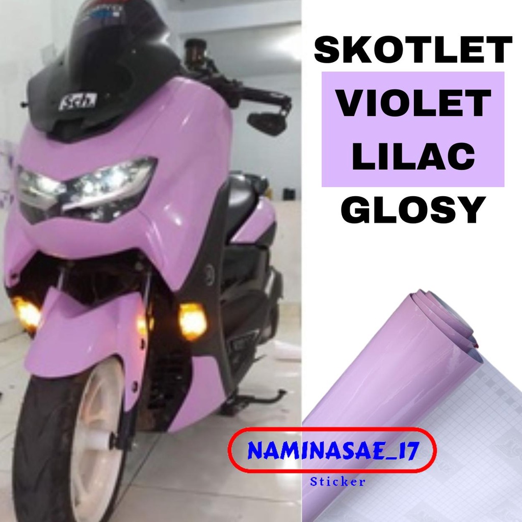 Skotlet ungu lilac glosy sticker warna ungu muda lilac sekotlet motor warna lilac SKOTLET MOTOR MOBI