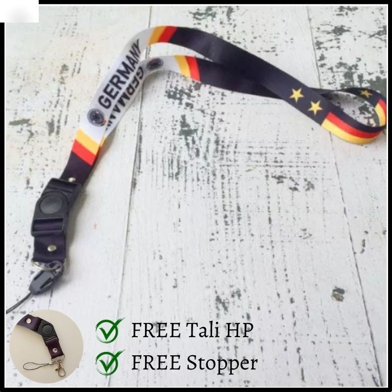 

Tali Lanyard Custom FC Germany / Custom Lanyard Tali Gantungan Kunci HP POD ID Card