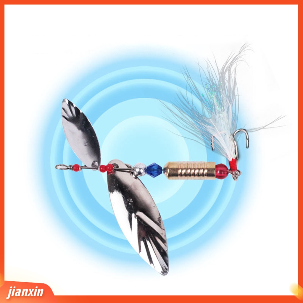 (In Stock) 10Pcs /Set 7g /9g Berputar Memancing Spinner Permukaan Terang Logam Memancing Payet DIY Umpan Umpan Kait Spinnerbait Untuk Outdoor