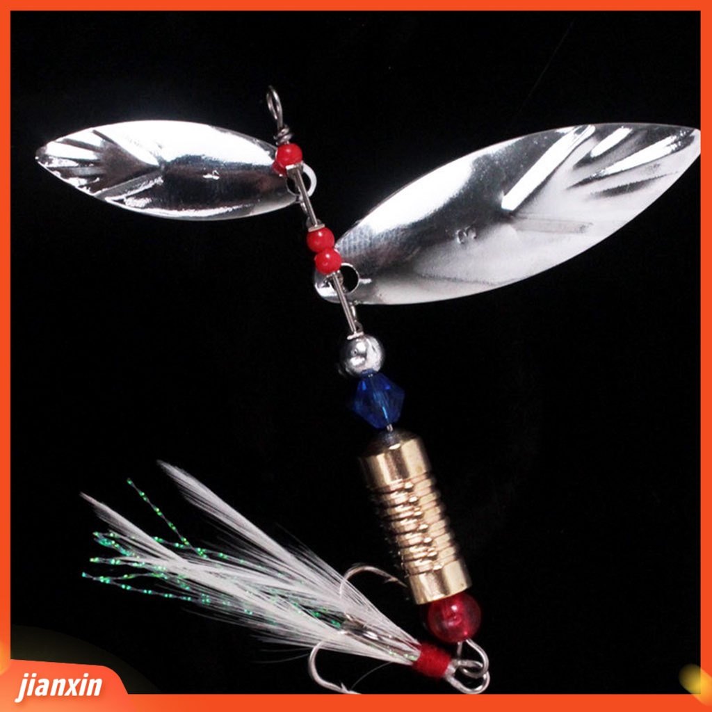 (In Stock) 10Pcs /Set 7g /9g Berputar Memancing Spinner Permukaan Terang Logam Memancing Payet DIY Umpan Umpan Kait Spinnerbait Untuk Outdoor