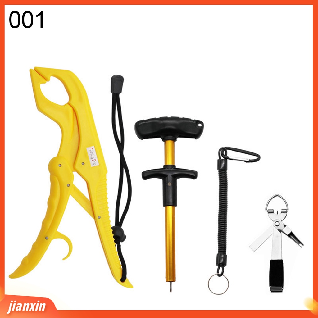 (In Stock) Set Grip Memancing Anti-Slip Ergonomics Handle Dengan Kait Berbentuk T Remover Plastik Mengambang Memancing Tang Holder Untuk Outdoor