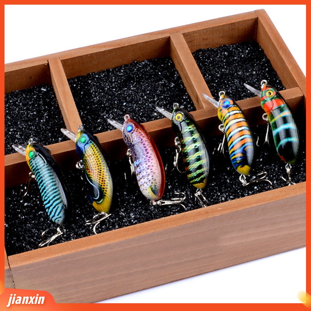 (In Stock) Dicat Bionic 3D Mata Tajam Kait Wobbler Ikan Kecil Memancing Umpan Buatan