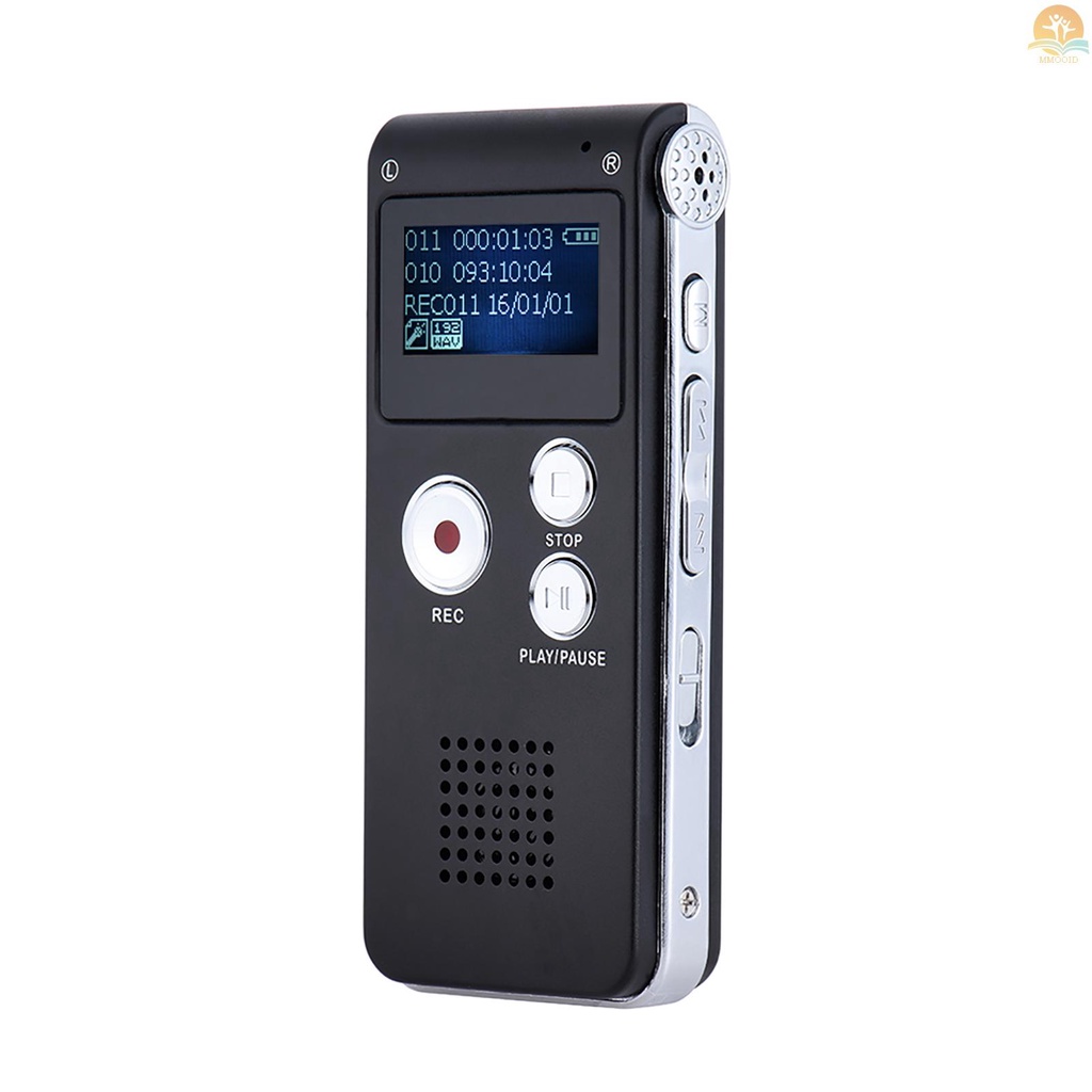 In Stock 8GB Intelligent Digital Audio Voice  Recorder Dictaphone MP3 Music Player Voice Activate VAR A-B Repeating