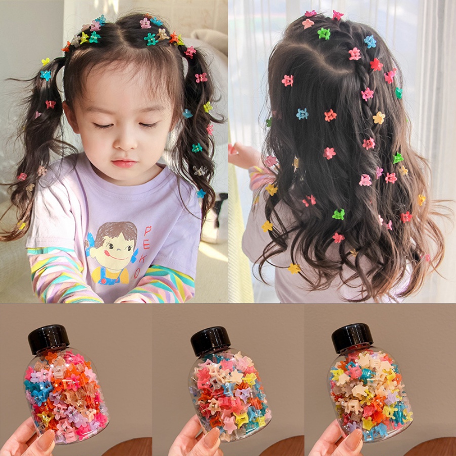 50pcs/set Korea Candy Color Hair Clip Gadis Anak Lucu Jepit Rambut Klip Samping Aksesoris Rambut