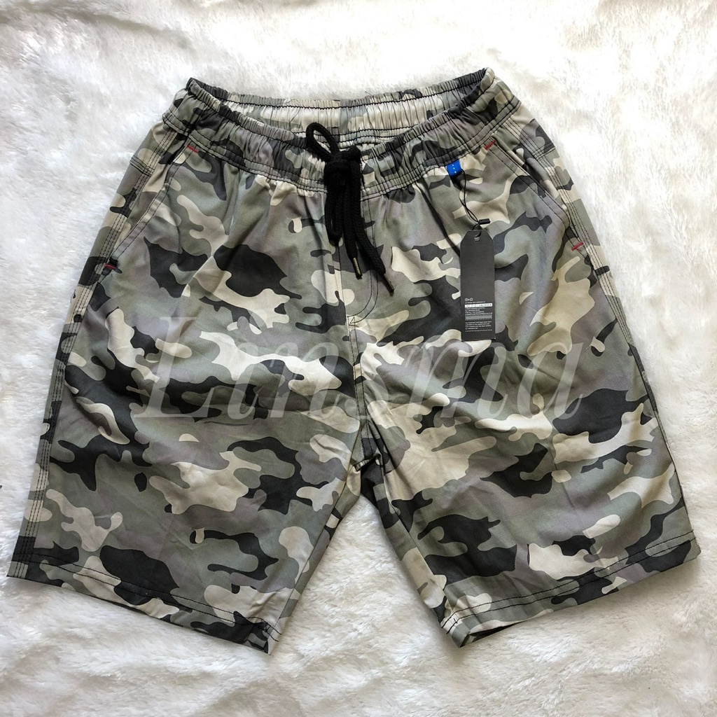 Celana Pendek Pria Wanita Boardshort Army Loreng ABRI Cotton Twill Import Premium