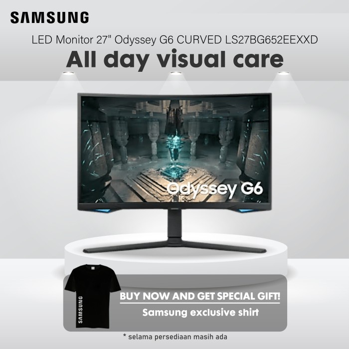Monitor Samsung 27&quot; Odyssey G6 LS27BG652 240Hz QHD CURVED