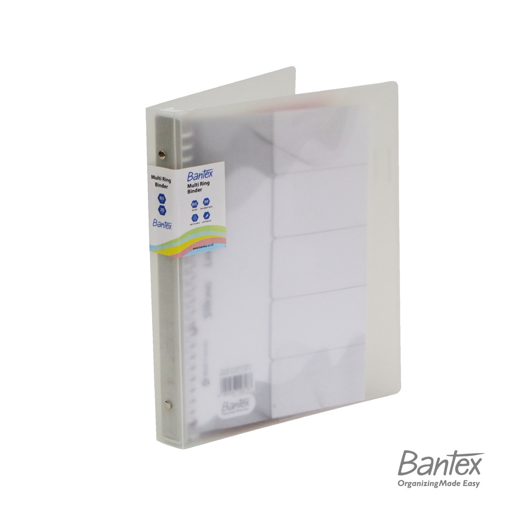 

[Artomas] Bantex B5 Trendy Multi Ring Binder 26 Hole Transparent 3126 08