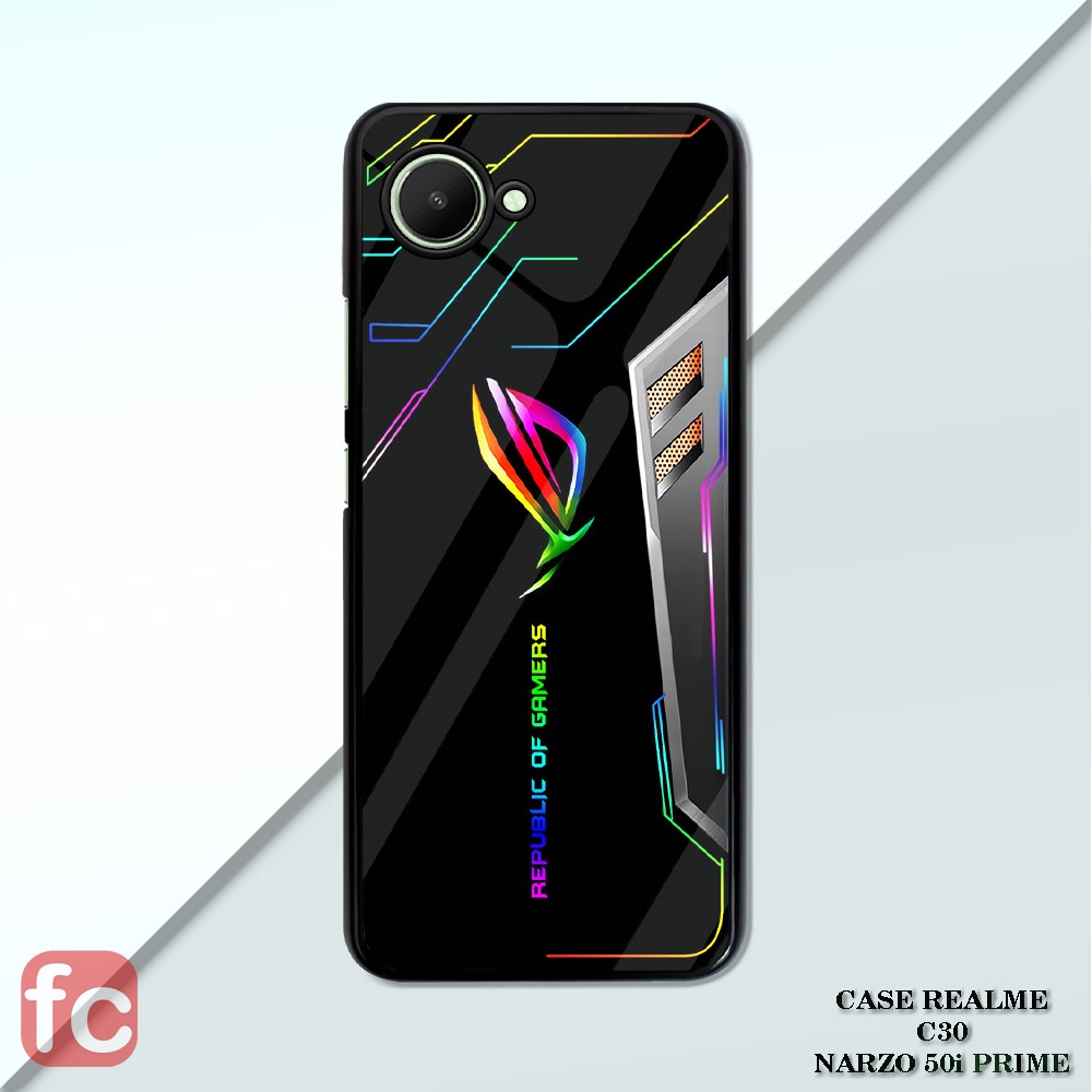 Case Glossy Realme C30 | Narzo 50I prime | FR56 Game Gaming Rog | Pic HD | Kesing Nrz 50i Murah Bagu