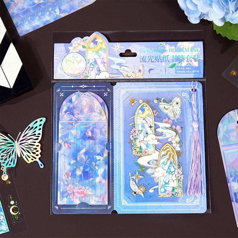 LANFY Penanda Pagination Motif Kartun, Klip Halaman Penanda Stiker Lampu Yang Mengalir, Buatan Tangan Kreatif Good-looking Akun Tangan Penanda Membaca Melamun Untuk Pecinta Buku