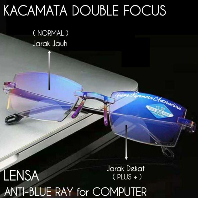 [ COD ] KACAMATA RABUN DEKAT // KACAMATA PLUS BACA DAN JALAN // KACAMATA AUTO FOKUS DOUBLE LENSA 1.0