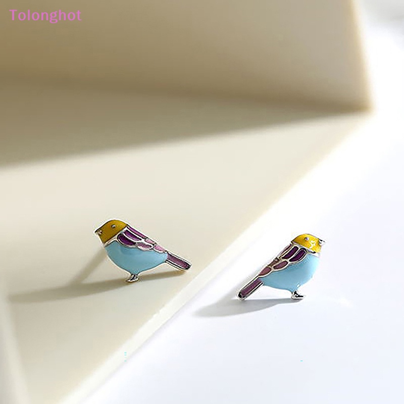 Tolonghot&gt; Fashion Warna Epoxy Burung Anting Sederhana Lucu Hewan Stud Earrings Perhiasan Hadiah well