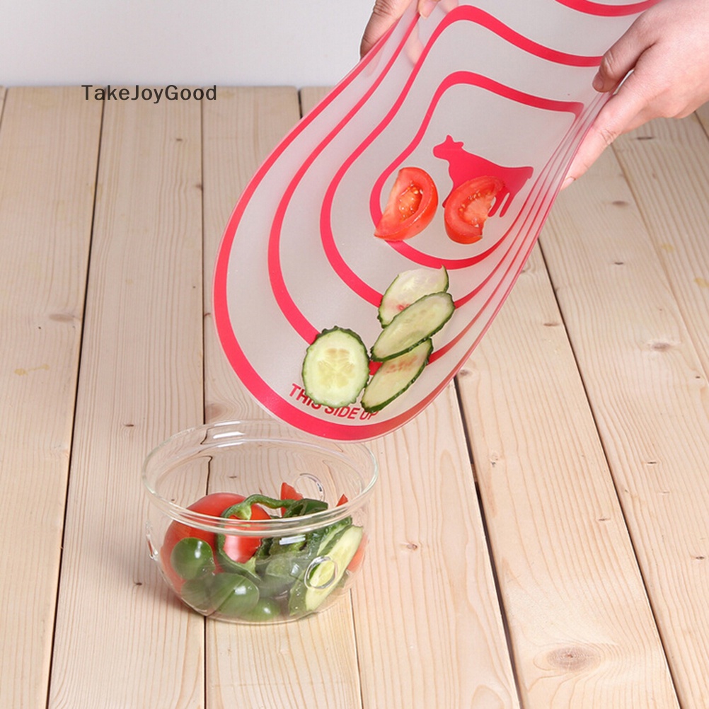 Takejoygood Talenan Plastik Dapur Cutg Flexible Chopping Vegetable Fruit Mat Board Ultra-Tipis QWP