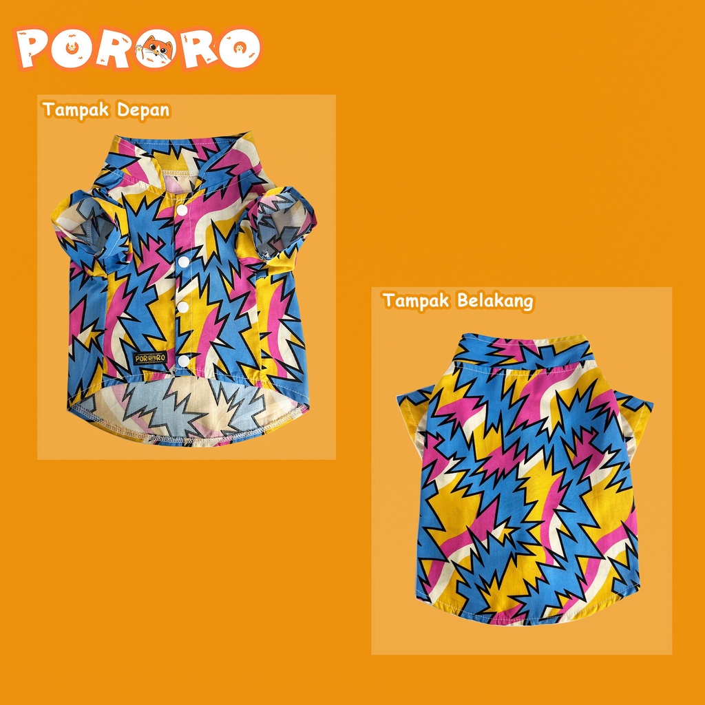 PORORO - Baju Kucing - Kemeja RAINBOW PORORO