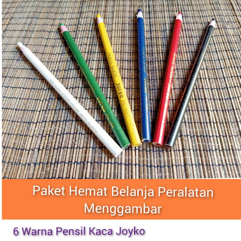 

Pensil Kaca Joyko 6 Warna Merah Biru Kuning Hijau Putih Dan Hitam Peralatan Menggambar Handini Art