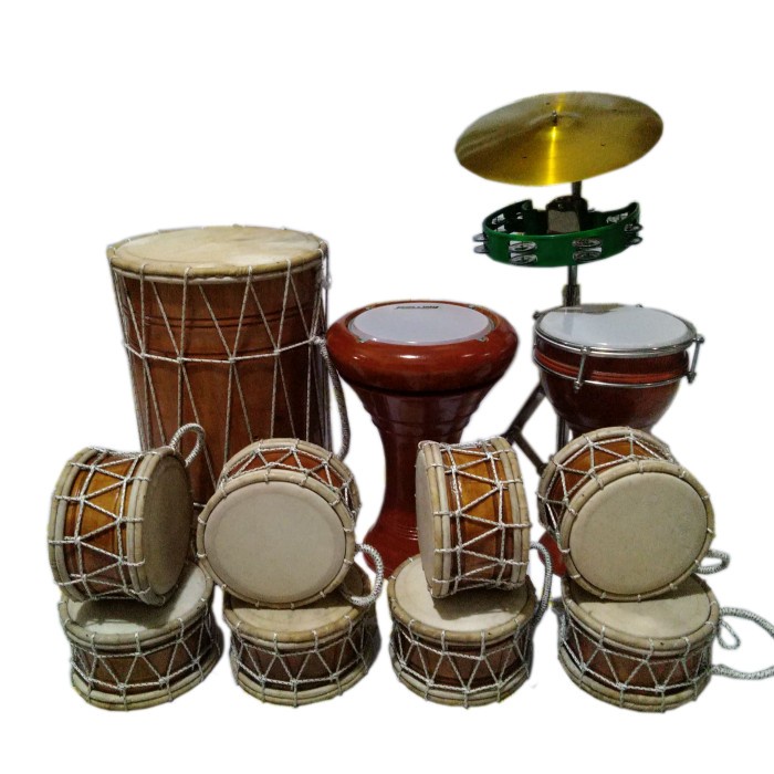 ✨READY✨ -Marawis 1 set lengkap 12 alat polos / marawis batik / marawis ukir - marawis polos