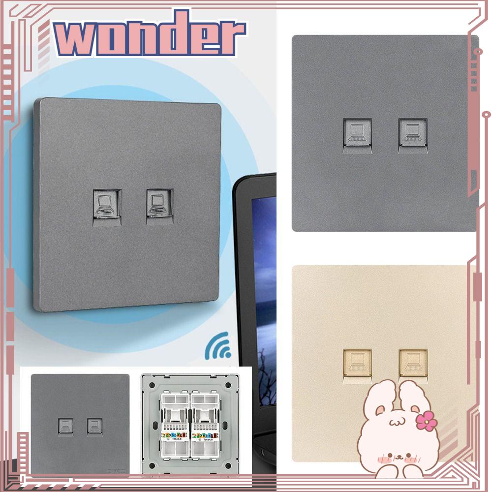 WONDER Wall RJ45 Socket Network Module Flame Retardant PC Panel Antarmuka Komputer Socket Jaringan Socket Panel Kabel Interface Outlet Internet